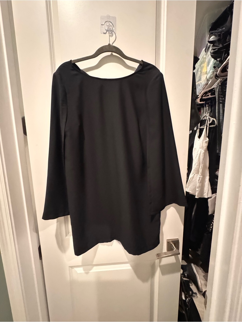 BB Dakota Black Long-Sleeve Boatneck Tunic Top